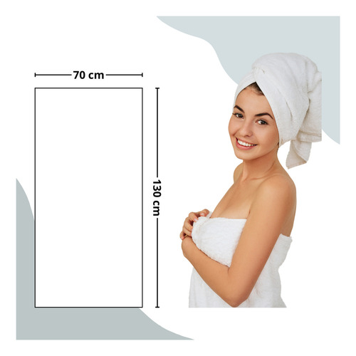 Toalla De Baño Completo 100% Algodón. 130 X 70 Cm 6 piezas.