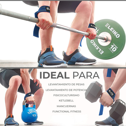 Straps Para Gimnasio, Correas Para Levantamiento De Pesas Color Azul