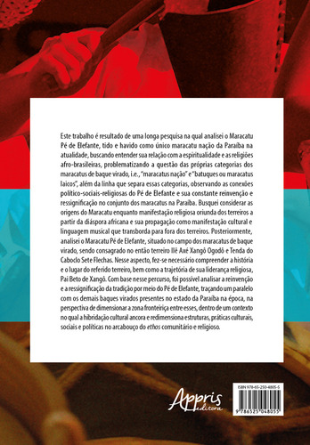Maracatu A Paraibana: No Baque Virado Das Encruzilhadas: No Baque Virado Das Encruzilhadas, De Regina Coeli Araujo Trindade Negreiros., Vol. 1. Editorial Appris, Capa Mole, Edição 1 Em Português, 2023