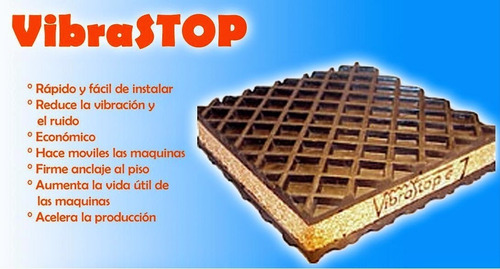 Base Antivibratoria Vibrastop N°6 110x72mm Corcho Y Goma