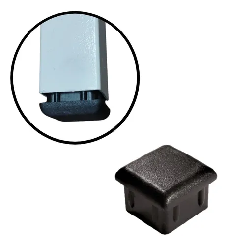 comprar Tampa Plástica Metalon 20x20 Ponteira Interna Preta 200pçs Cor Preto