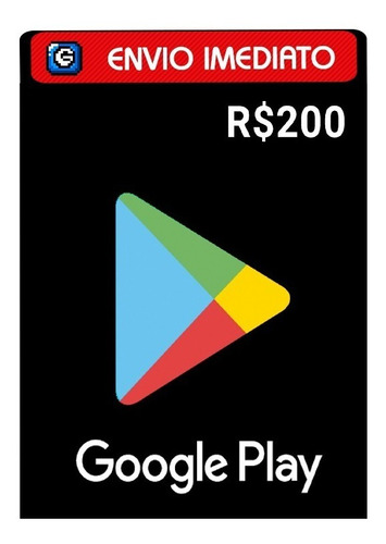 Cartão Google Play Gift R$200 Reais (r$100+r$100) Br Android