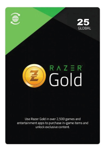 Razer Gold Egiftcard Código Original Global Razer 25