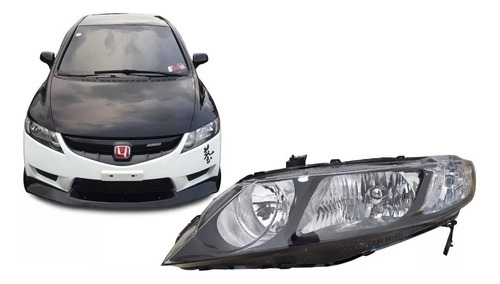 Optica P/ Honda Civic Exs 2006 2007 2008 2009 2010 2011 2012