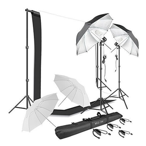 Kit De Iluminación Continua Para Fotografía Con Paraguas,