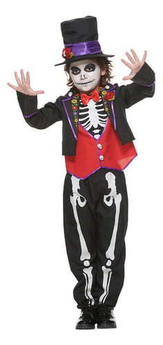 Disfraz De Esqueleto No Muerto Para Niño De Halloween 3 Pcs