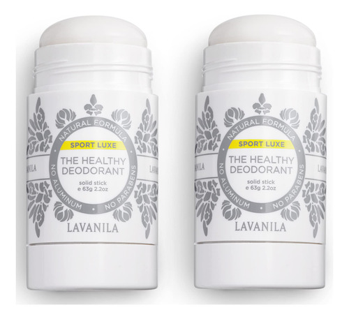 Desodorante Natural Vegano Sin Aluminio Paquete De 2 Fragancia