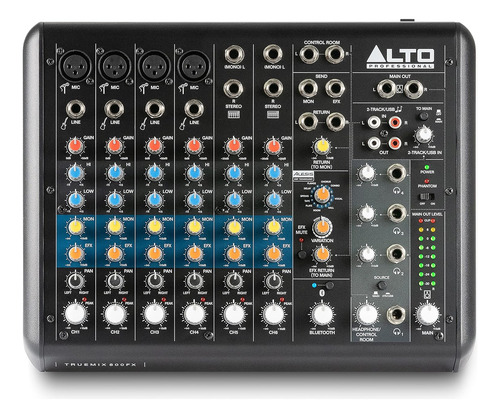 Mezclador De Audio Alto Truemix 800fx Con 4 Entradas De Micr