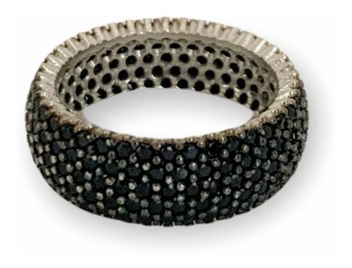 Anillo Turco Plata 925 Churumbela Negra Estambul Joya