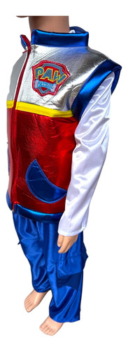 Disfraz Rider Premium Ryder Patrulla Canina Pawpatrol (chaleco Con Escudos Bordados + Pantalon Con Bolsas En Laterales + Camisa Ml)