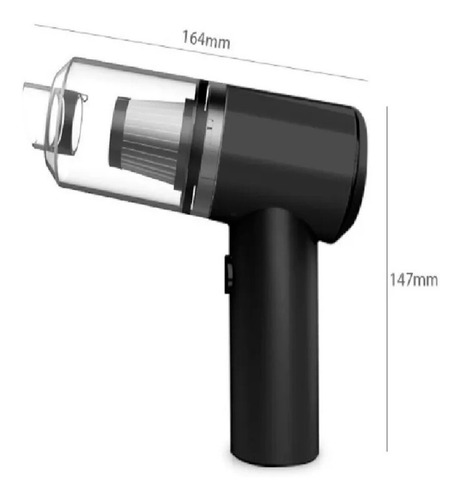 Aspiradora Inalambrica Recargable Usb Auto Casa C/luz 2 En 1