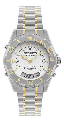 Relógio Technos Prata Masculino Skydiver T20557s/9b