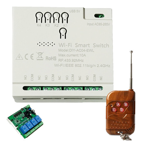 Sonoff Relé 4ch Canais Interruptor Wifi 110v 220v + Controle