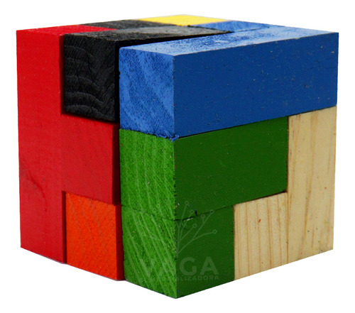 Cubo Soma Didactico De Madera Colores 6 Cm 