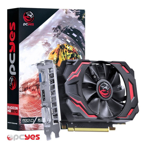 Imagem 1 de 6 de Placa De Video Radeon Hd 6570 2gb Ddr3 128 Bits Hdmi Dvi Vga