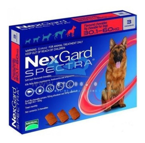 Imagen 1 de 1 de Nexgard Spectra 30 A 60 Kg 3 Tab Envio Gratis