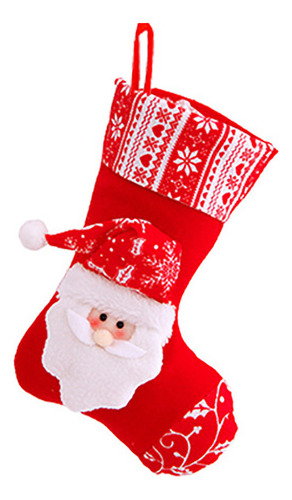 Calcetines Navideños Con Decoración Navideña, Papá Noel Trid