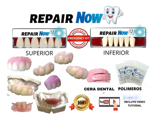 Imagen 3 de 8 de Kit Protesis Dental Diente Provisorio Agnovedades