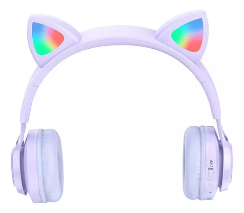 Auriculares Bluetooth Orejas De Gato Limitador Volumen Niños
