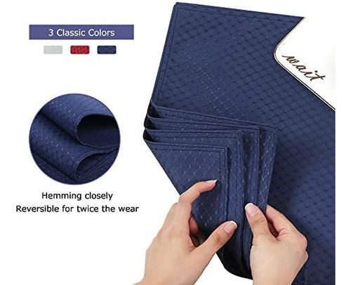 Colorbird Waffle Jacquard Manteles Individuales, Juego De 4,