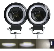 Comprar Par Faros Auxiliares Led Ojos De Ángel Alta\u002Fbaja Auto Moto