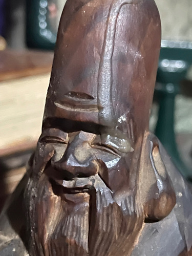 Mago/alquimista Tallado En Guindo Circa 1940 Marrón (Usado)