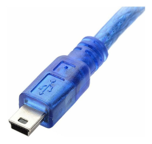 Cable De Datos Mini Usb Arduino Esp Color Azul
