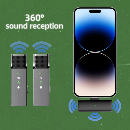 Micrófono Lavalier Inalámbrico iPhone/iPad, Mini Micr...