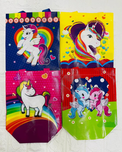 Bolsas Surtida Unicornio Astronauta Niños Mayoreo 12pz Ecolo