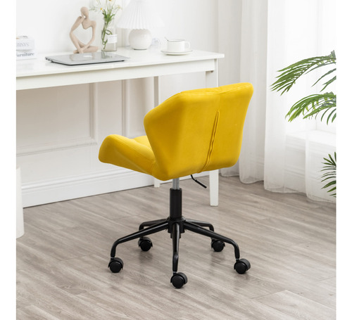Silla De Oficina Giratoria Ajustable Diseño Capitoné Color