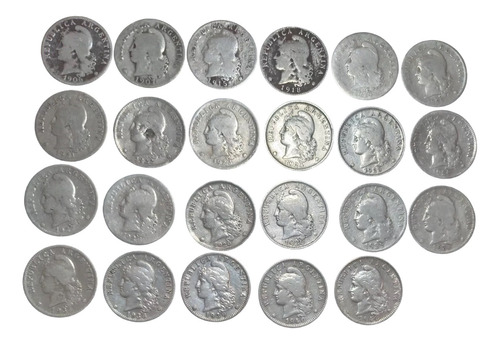  Monedas De Argentina 20 Centavos Níquel 1906. 