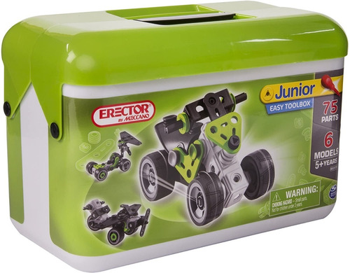 Meccano Junior Easy Toolbox Miltiples Modelos 75 Piezas