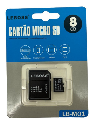 2 Cartão De Memoria Micro Sd 8gb + Adaptador Atacado