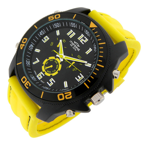 Reloj Montreal Hombre Ml1214 Resistente Al Agua Malla Caucho