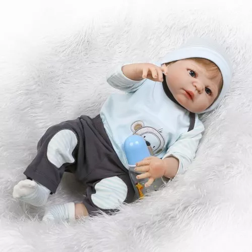 Bebe Reborn Menino 100% Silicone 57 Cm - Edu - Full