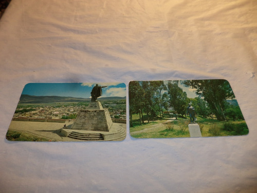 2 (c. 1970) Tarjetas Postales Monumentos A Juárez En Oaxaca (Usado)