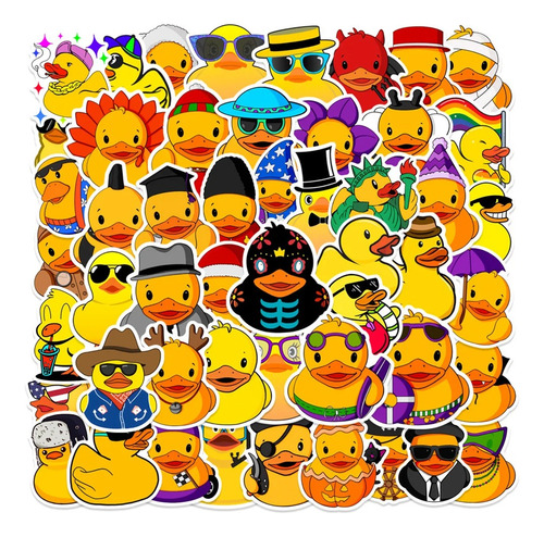 50 Pegatinas Del Ins Con Forma De Pequeño Pato Amarillo Con
