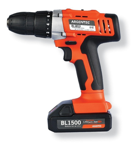 Atornillador A Batería 10 Mm 18 Volts Li-ion Argentec Bl1813 Color Naranja