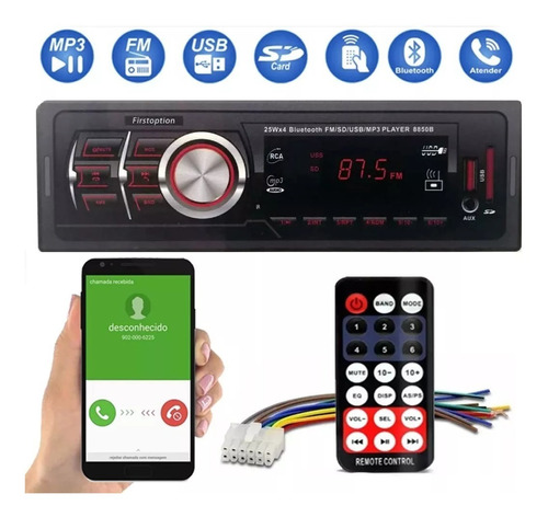 Aparelho De Som Carro Automotivo Bluetooth Pendrive Sd Rádio