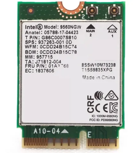 Placa Wireles Wifi Intel 9560ngw M2 Wlan | Parcelamento sem juros