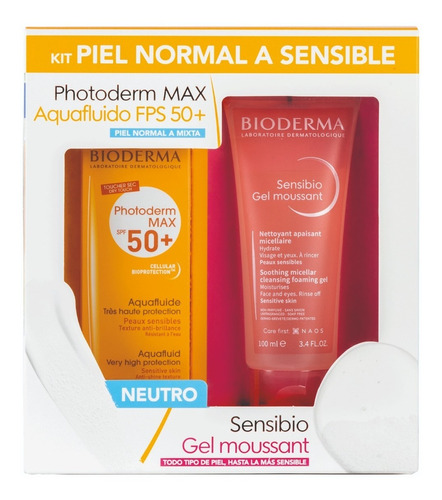 Bioderma Kit Photoderm Aquafluido Neutro 40ml+sensibio Gel