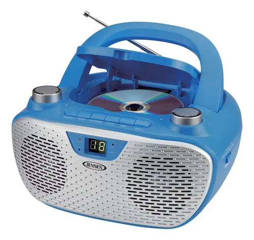 Jensen Cd-485-bl Cd-485 Reproductor De Cd Estéreo Portátil De 1 W Con Radio Am/fm (azul)
