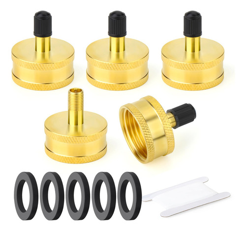 Gasher 5pcs 3/4  Npt Válvula De Tanque Hembra Anticorrosión