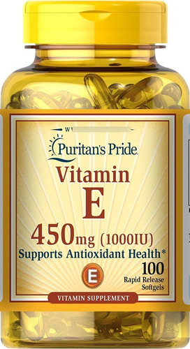 Vitamina E 450 Mg 1000iu Puritan's Pride 100 Capsulas