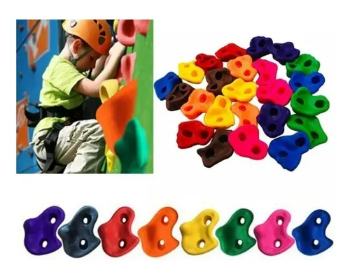 comprar 32pcs Presas Piedras Escalada Niños Madera Muro Trekking