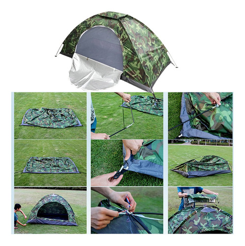Imagem 3 de 7 de Ao Ar Livre À Prova De Vento Anti-uv Única Tenda De Camuflag