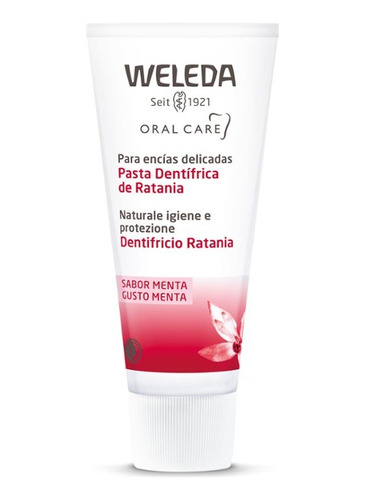 Weleda Pasta Dentífrica Ratania Protege Encía Vegano Celiaco