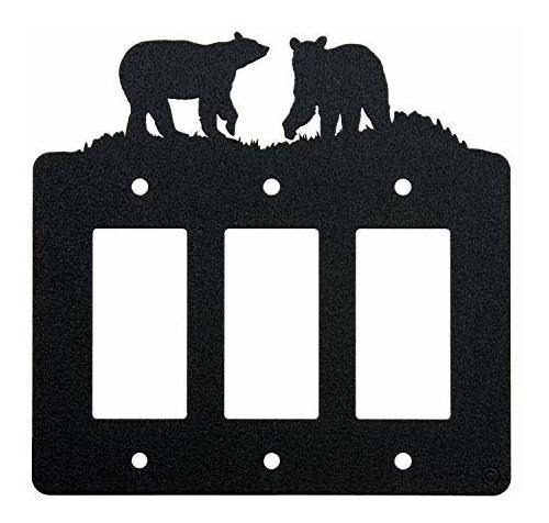 Bear Triple Gang - Placa De Pared Para Interruptor De Luz (t