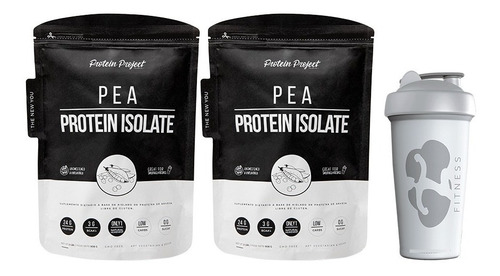 Vegan Pea Protein Project Isolate 908gr X 2 Uni.+ Vaso 