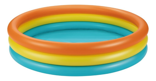 Pileta Inflable Kids Sunset 3 Anillos 147 X 33 Cm 37 Litros Color Multicolor